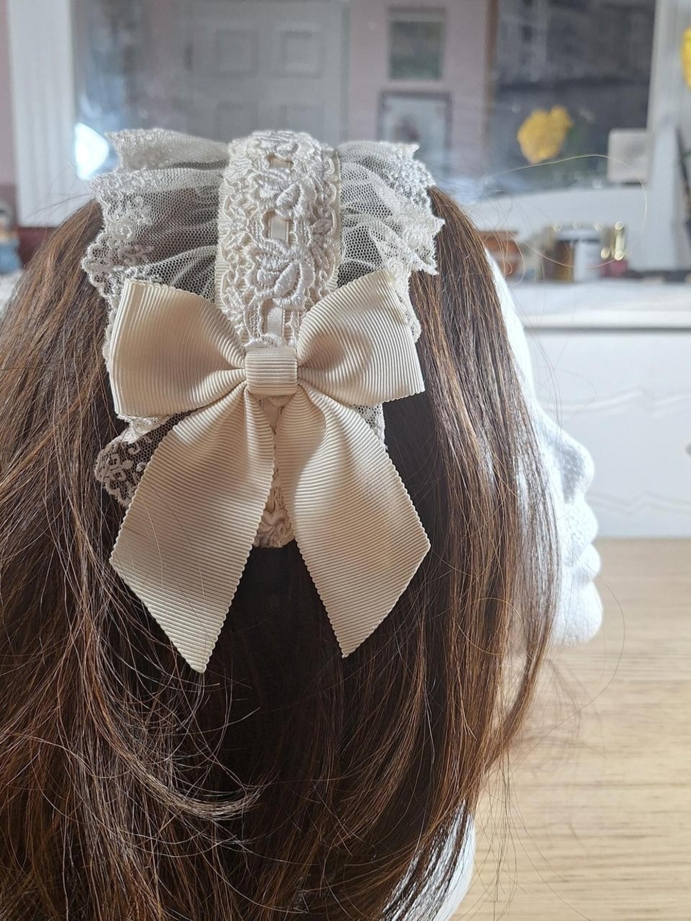 🤍 Innocent World Ivory Lace & Rose Hairband 🌹
